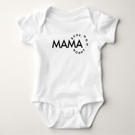 Body Para Bebê Tipografia moderna Mãe Mamãe Bruh Bodydress