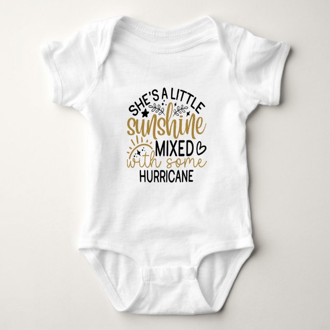 Body Para Bebê Tipografia Pequeno Sol (Frente)