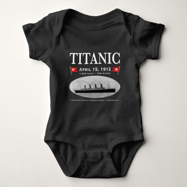 Body Para Bebê Titanic Ghost Ship Baby Bodysuit (Frente)