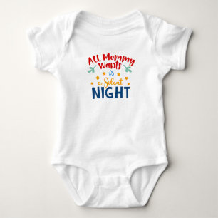 Body Para Bebê Todas as Mamães são roupas de bebê noturno silenci