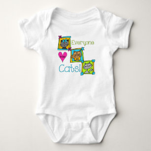 Body Para Bebê Todo Mundo Adora Gatos