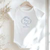 Toile de Jouy vintage chá de fraldas de cavalo Roc