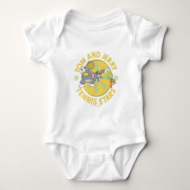 Body Para Bebê Tom e Jerry Tênis Stars 5 (Frente)