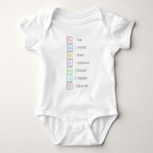 Body Para Bebê Tons da escala Solfeggio Musical Baby Blocks