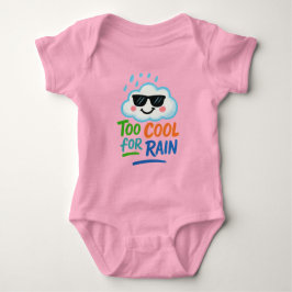 Body Para Bebê Too Cool for Rain | Cute Cloud Baby Bodysuit