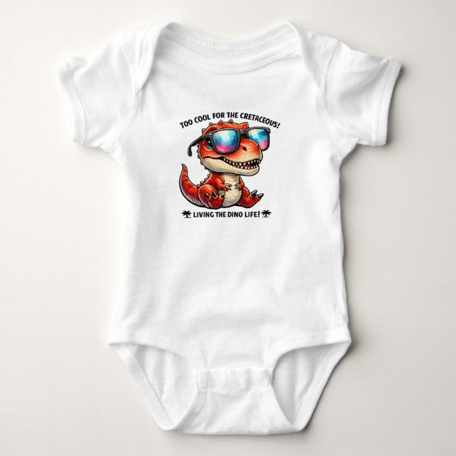 Body Para Bebê 🦖😎 “Too Cool for the Cretaceous” 👶✨ (Frente)