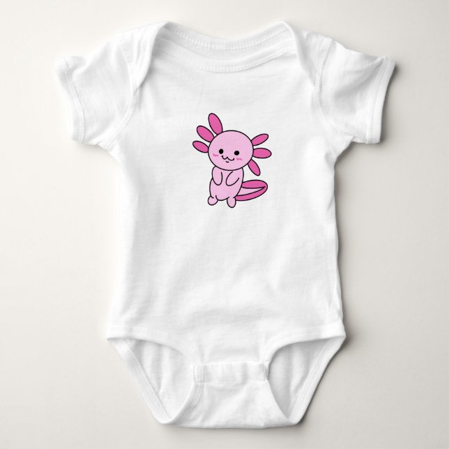 Body Para Bebê Topo de Bebê Axolote Simples (Frente)