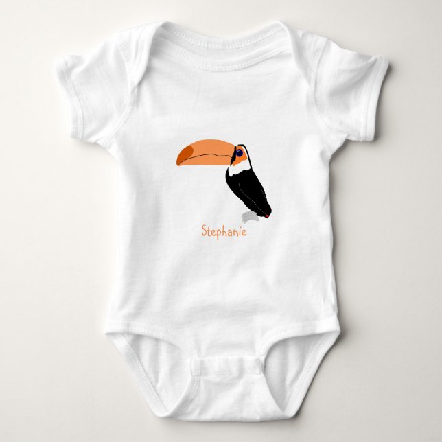 Body Para Bebê Toucan Design Personalizado (Frente)