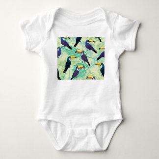 Body Para Bebê Toucan Vintage, Ilustração Colorida.