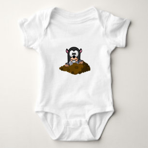 Body Para Bebê Toupeira bonito dos desenhos animados estalando