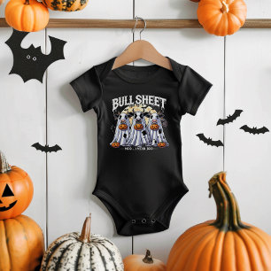 Body Para Bebê Touro Folha Moo Touros Engraçados Feliz Dia das Br