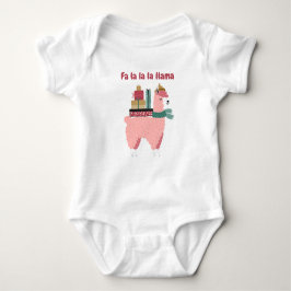 Body Para Bebê Tra la la la lhama body suit de Natal para bebê