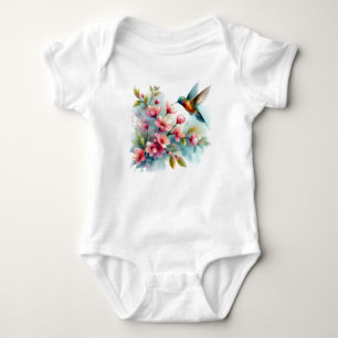 Body Para Bebê Trabalho de arte de pássaro-primavera
