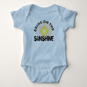Body Para Bebê Traga O Design Sunshine - Baby Jersey Bodysui