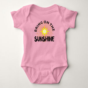Body Para Bebê Traga O Design Sunshine - Baby Jersey Bodysui