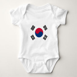 Body Para Bebê Traje de bebê com bandeira da Coreia do Sul
