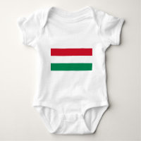 Traje de bebê com bandeira da Hungria