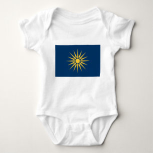 Body Para Bebê Traje de bebê com bandeira da Macedônia