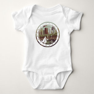 Body Para Bebê Traje de bebê de paisagem urbana
