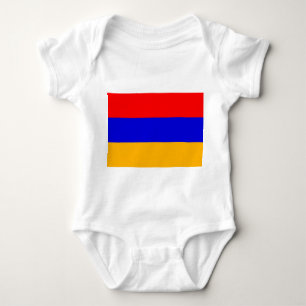 Body Para Bebê Traje de bebê patriótico com bandeira armênia