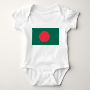 Body Para Bebê Traje de bebê patriótico com bandeira Bangladesh