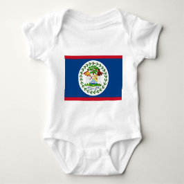 Body Para Bebê Traje de bebê patriótico com bandeira Belize