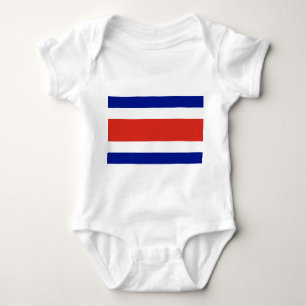 Body Para Bebê Traje de bebê patriótico com bandeira Costa Rica