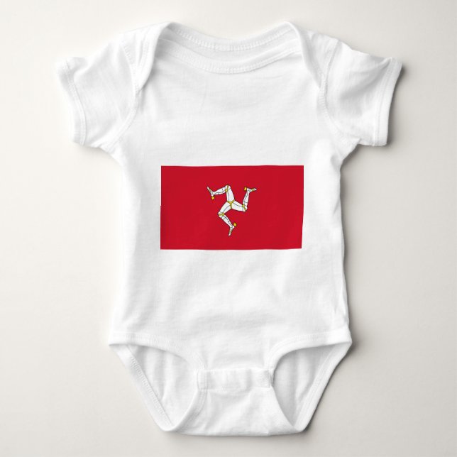 Body Para Bebê Traje de bebê Patriótico com bandeira da Ilha de M (Frente)