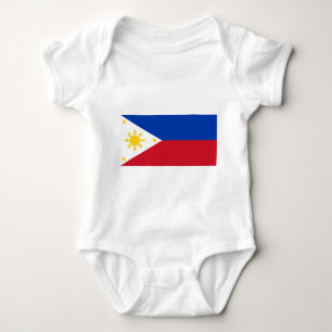 Body Para Bebê Traje de bebê patriótico com bandeira das Filipina