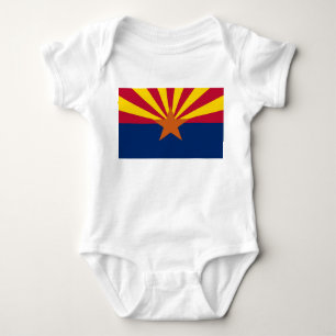 Body Para Bebê Traje de bebê patriótico com bandeira de Arizona, 