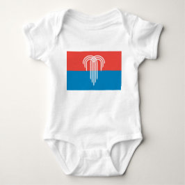 Body Para Bebê Traje de bebê patriótico com bandeira de Kansas Ci
