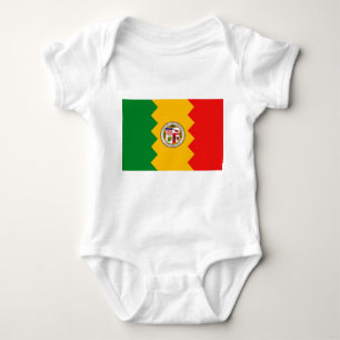 Body Para Bebê Traje de bebê patriótico com bandeira de Los Ang