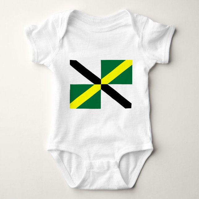 Body Para Bebê Traje de bebê patriótico com bandeira de Monterey  (Frente)