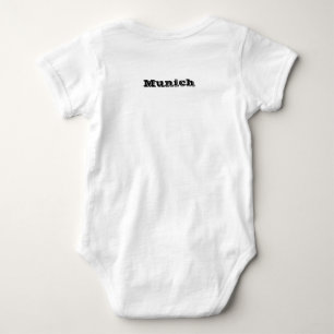 Body Para Bebê Traje de bebê patriótico com bandeira de Munique