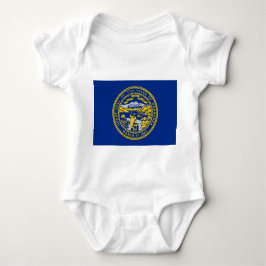 Body Para Bebê Traje de bebê patriótico com bandeira de Nebraska