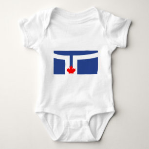 Body Para Bebê Traje de bebê patriótico com bandeira de Toronto