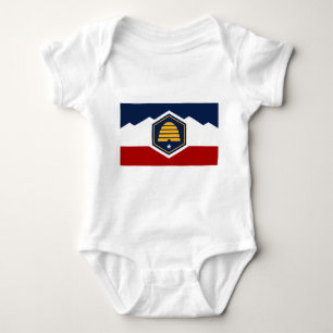 Body Para Bebê Traje de bebê patriótico com bandeira de Utah, EUA