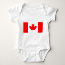 Body Para Bebê Traje de bebê Patriótico com bandeira do Canadá