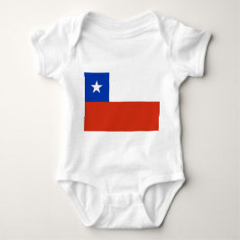 Body Para Bebê Traje de bebê patriótico com bandeira do Chile