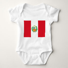Body Para Bebê Traje de bebê Patriótico com bandeira do Peru