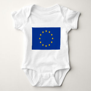 Body Para Bebê Traje de bebê patriótico com bandeira Europa