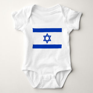 Body Para Bebê Traje de bebê patriótico com bandeira israelita