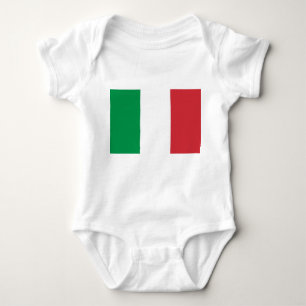 Body Para Bebê Traje de bebê patriótico com bandeira italiana