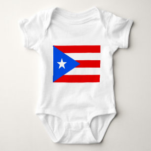 Body Para Bebê Traje de bebê patriótico com bandeira Porto Rico