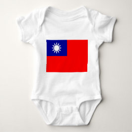 Body Para Bebê Traje de bebê patriótico com bandeira Taiwan