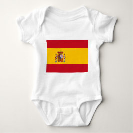 Body Para Bebê Traje de bebê patriótico com Espanha de bandeira