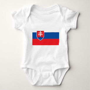 Body Para Bebê Traje de bebê patriótico com pavilhão eslovaco