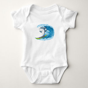 Body Para Bebê Traje de bebê surfando