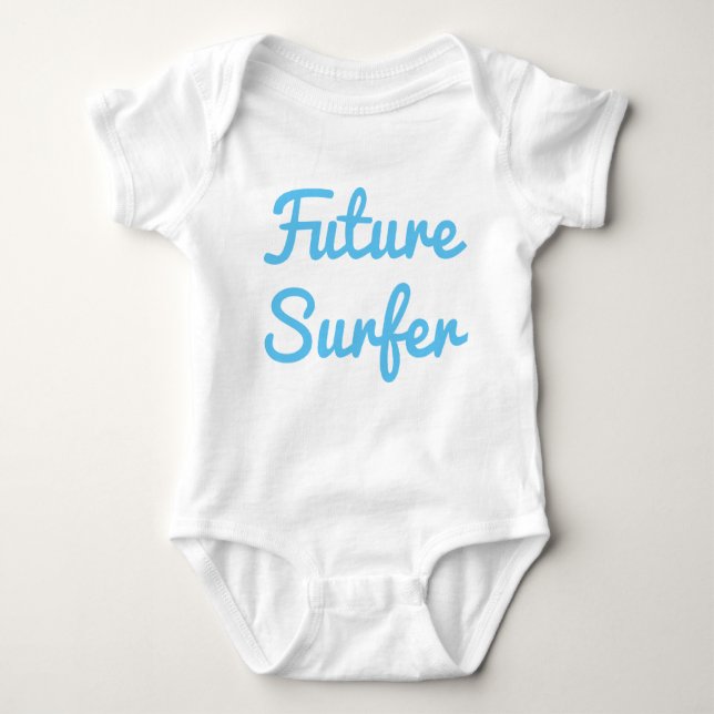 Body Para Bebê Traje de bebê surfista futuro (Frente)