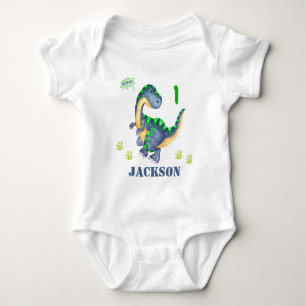 Body Para Bebê Traje de Dino Boy Dinossaur com roupa de Dino